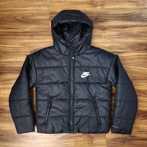 Nike Therma-Fit Black Logo Puffer Jacket Size Xsmall